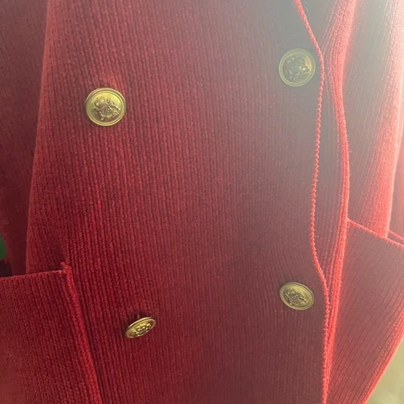 Ralph Lauren Red Blazer with Gold Accents and ensignia size small - Picture 9 of 11